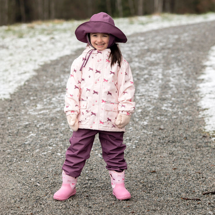 Jan &amp; Jul Cozy-Dry Rain Jacket - Pink Ponies