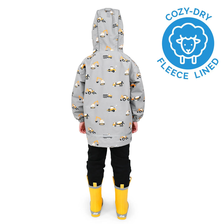 Jan &amp; Jul Cozy Dry Rain Jacket - Grey Construction