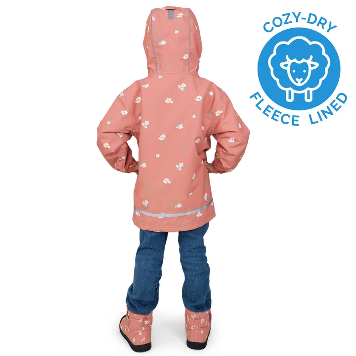 Jan &amp; Jul Cozy-Dry Rain Jacket - Apricot Flower