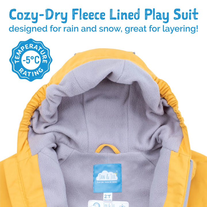 Jan &amp; Jul Cozy-Dry Fleece Rain Play Suit - Dark Navy