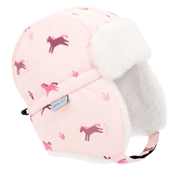 Jan &amp; Jul Toasty-Dry Trapper Winter Hat - Pink Ponies