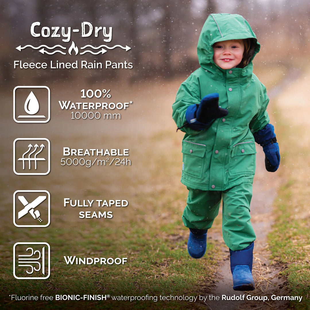 Jan &amp; Jul Cozy-Dry Fleece Lined Rain Pants - Dusty Blue