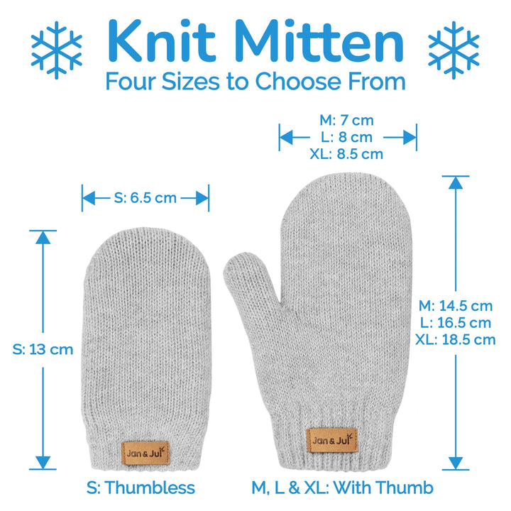 Jan &amp; Jul Knit Wi\nter Mittens - Light Pink