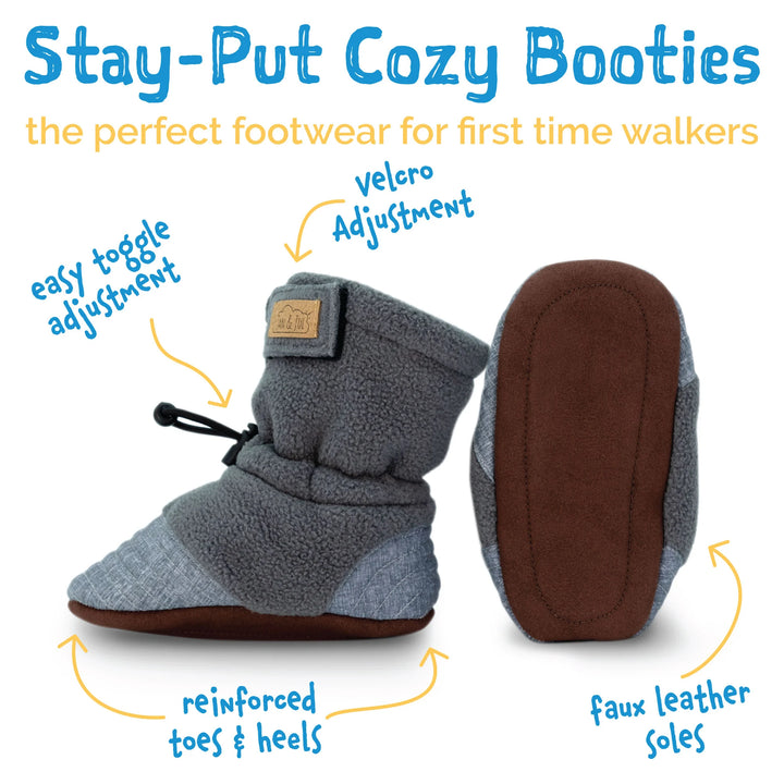 Jan &amp; Jul Stay-Put Cozy Booties - Dark Navy