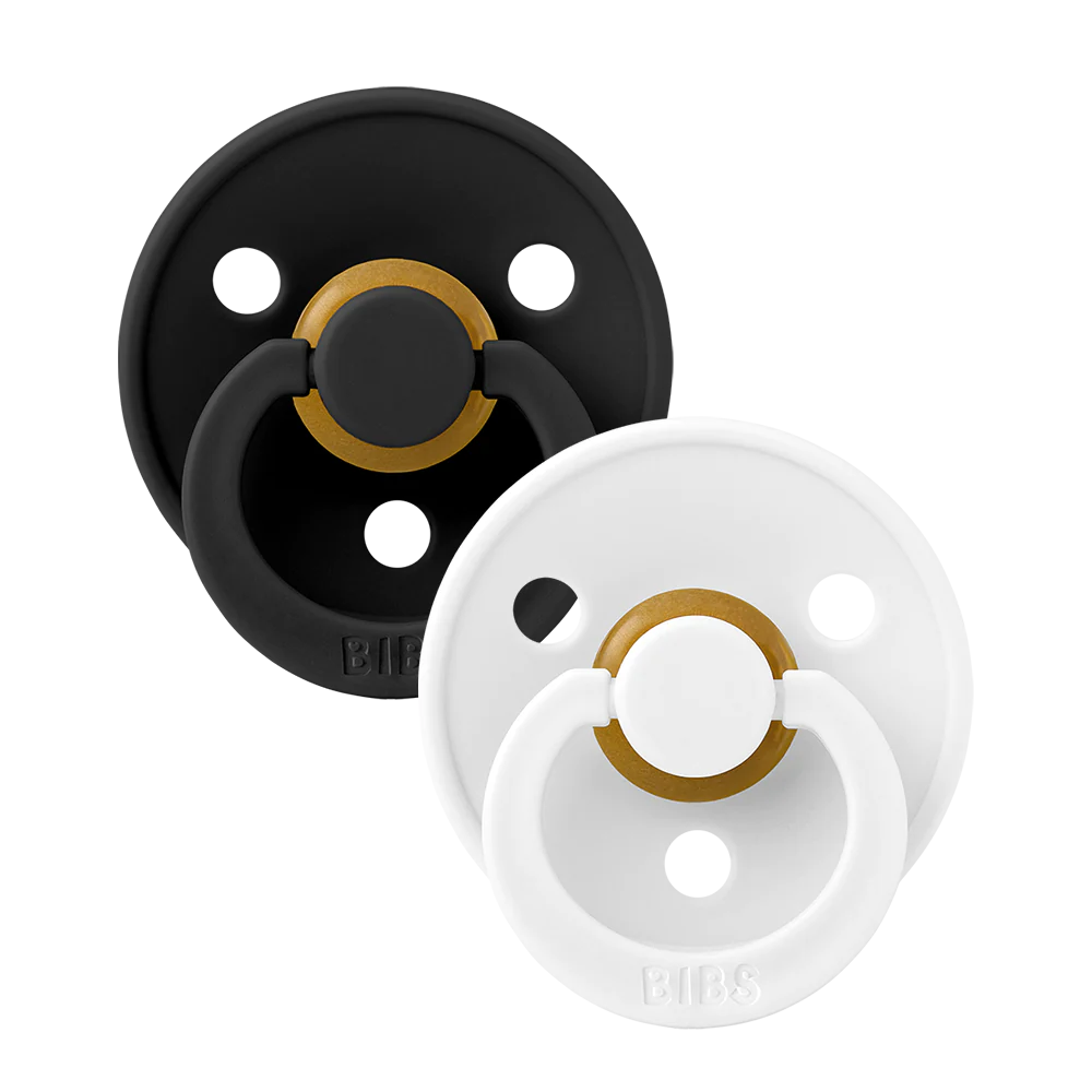 BIBS Round Colour Pacifiers - Size 1 (0-6m)
