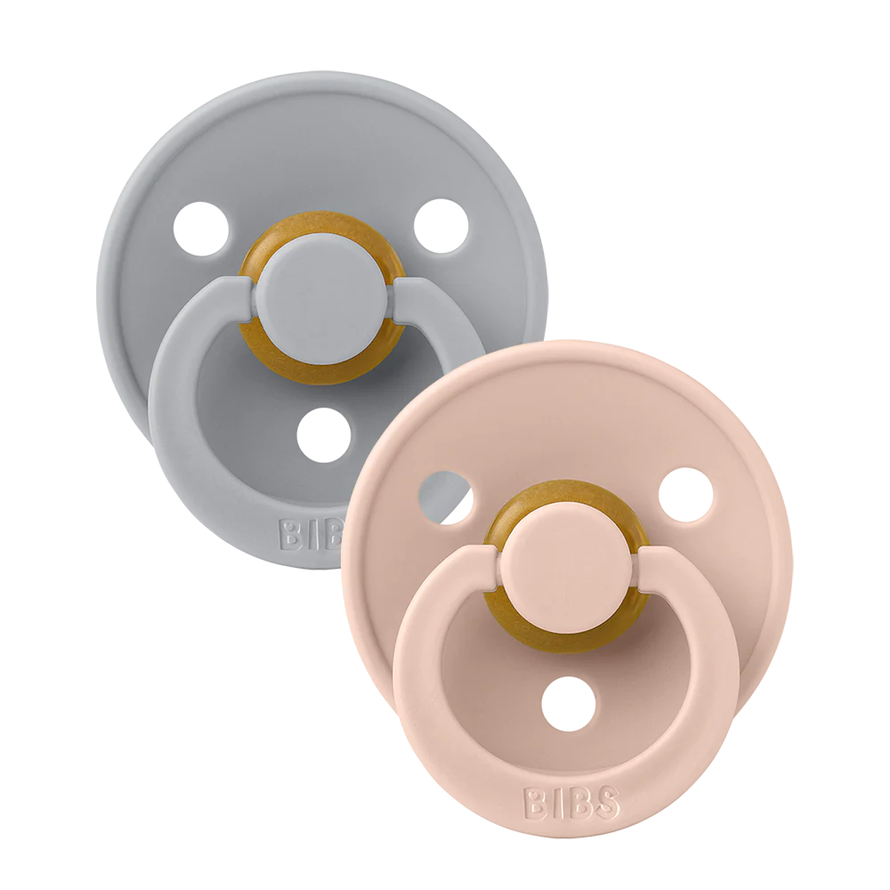 BIBS Round Colour Pacifiers - Size 1 (0-6m)