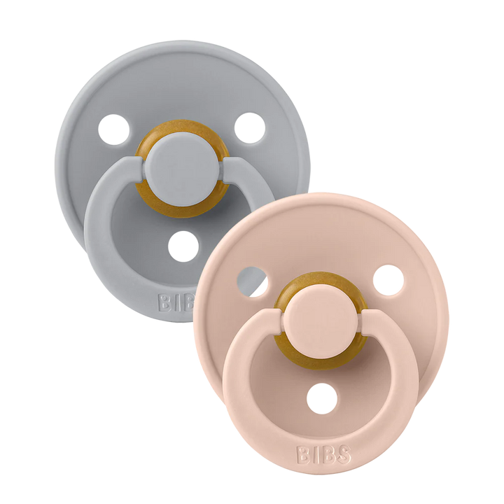 BIBS Round Colour Pacifiers - Size 1 (0-6m)