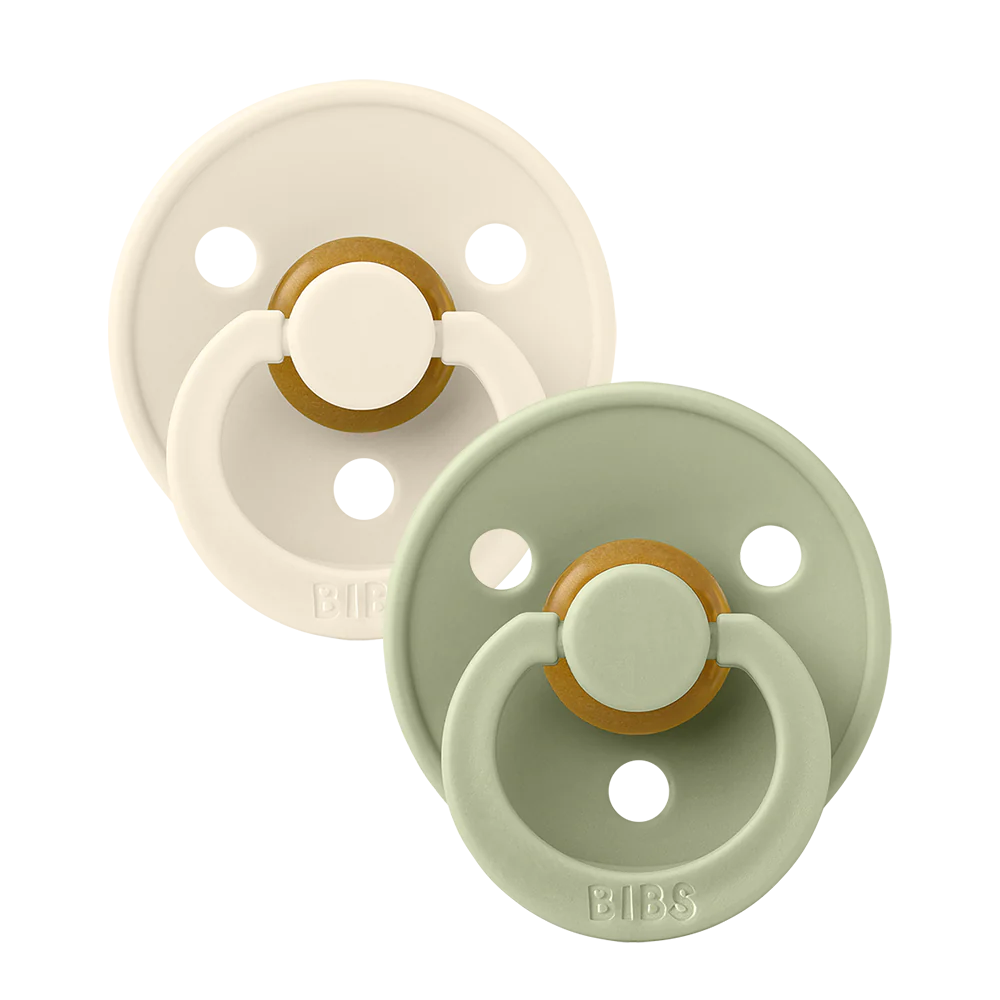 BIBS Round Colour Pacifiers - Size 1 (0-6m)