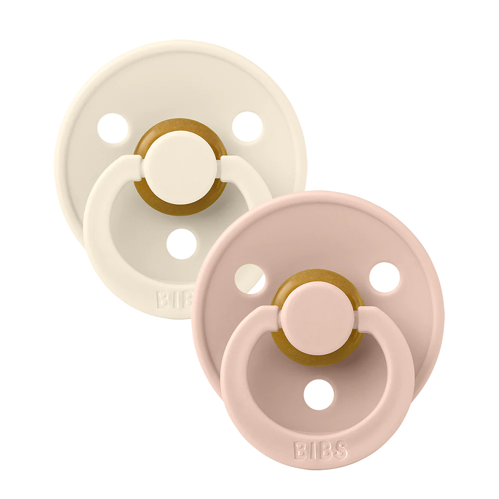 BIBS Round Colour Pacifiers - Size 1 (0-6m)
