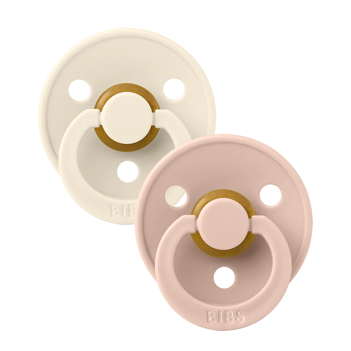 BIBS Round Colour Pacifiers - Size 1 (0-6m)