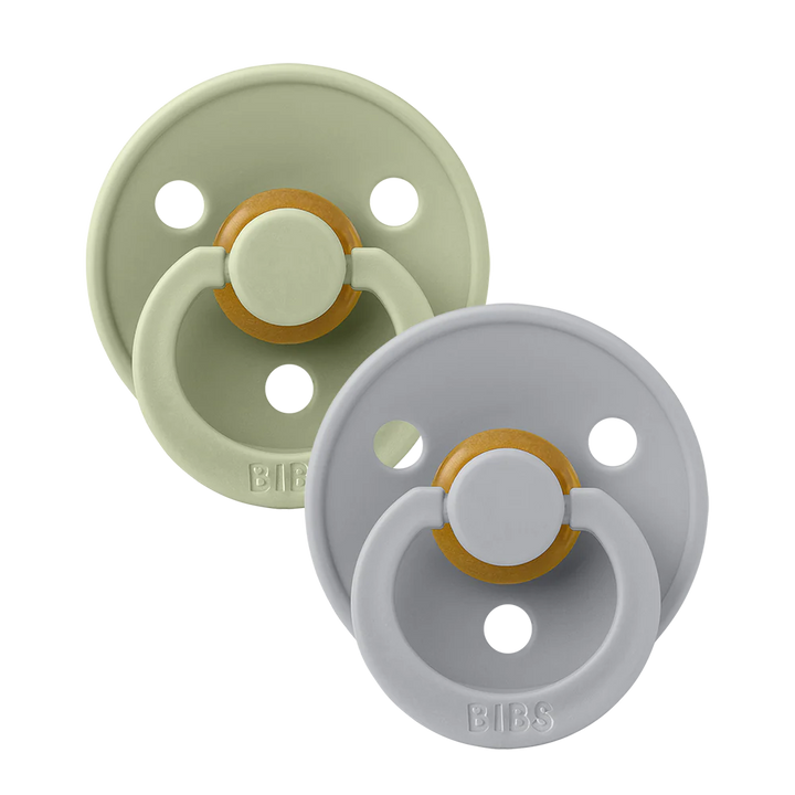 BIBS Round Colour Pacifiers - Size 2 (6-18m)