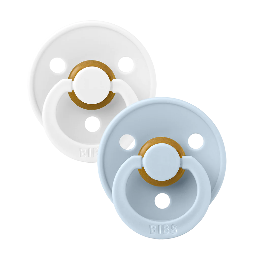 BIBS Round Colour Pacifiers - Size 2 (6-18m)