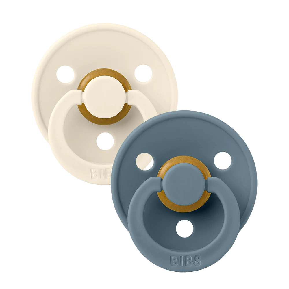 BIBS Round Colour Pacifiers - Size 1 (0-6m)
