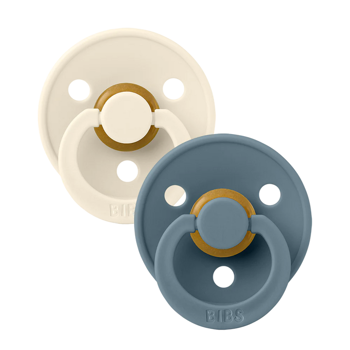BIBS Round Colour Pacifiers - Size 1 (0-6m)