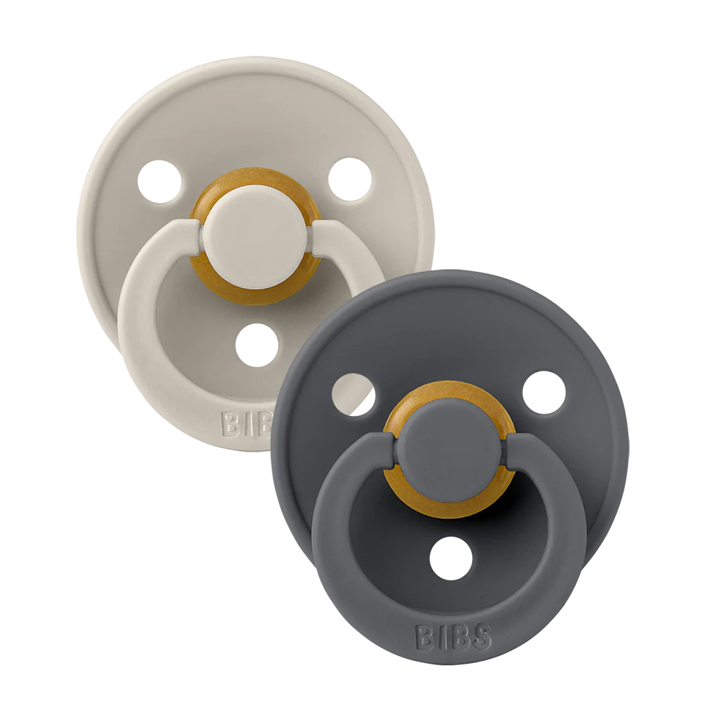 BIBS Round Colour Pacifiers - Size 2 (6-18m)