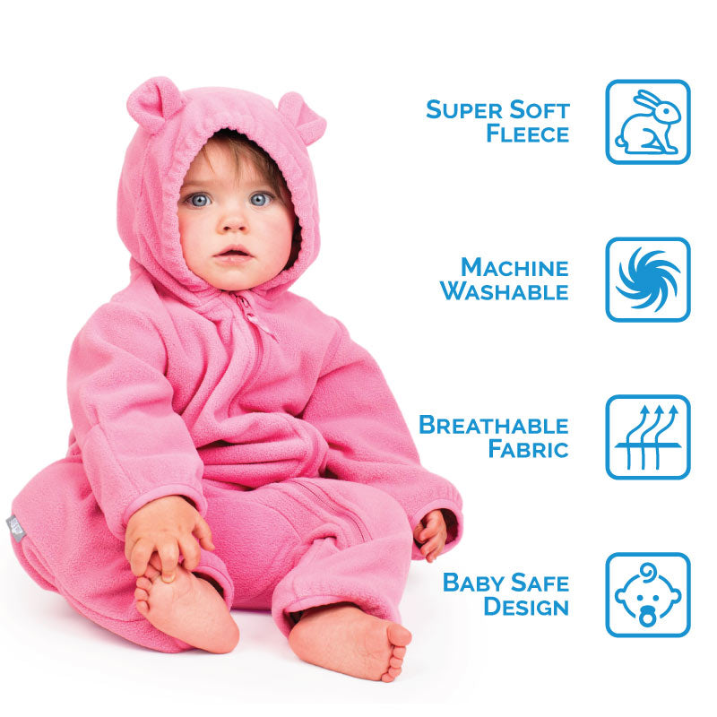 Jan &amp; Jul Fleece Suit - Watermelon Pink