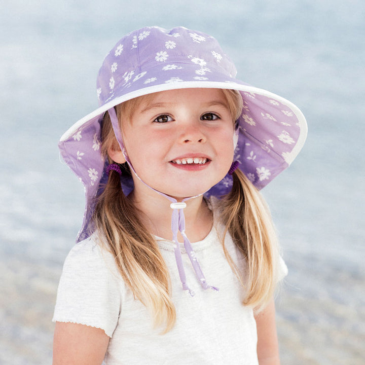 Jan &amp; Jul Cotton Xplorer Hat - Purple Daisy