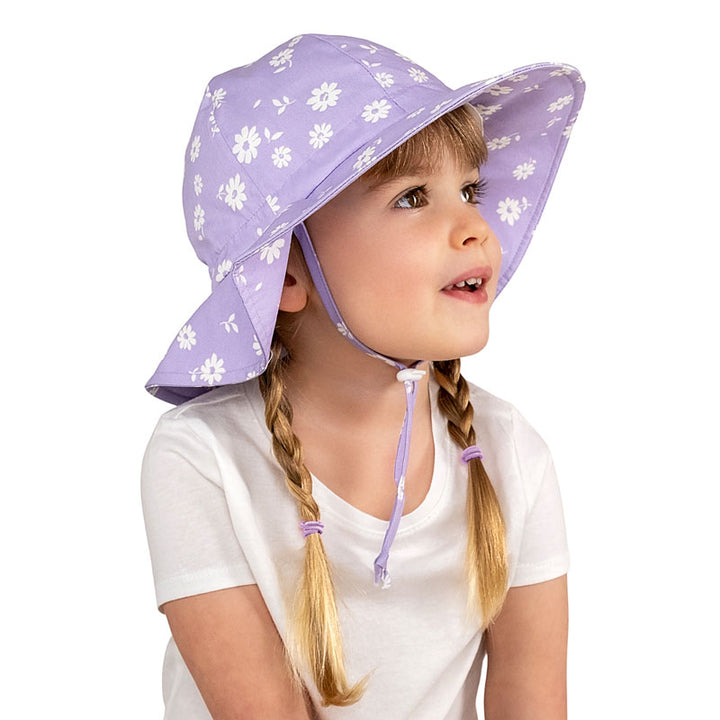 Jan &amp; Jul Cotton Floppy Hat - Purple Daisy