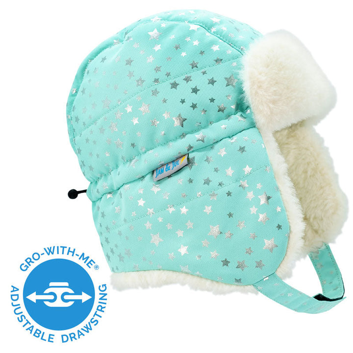 Jan &amp; Jul Toasty-Dry Trapper Winter Hat - Mint Star