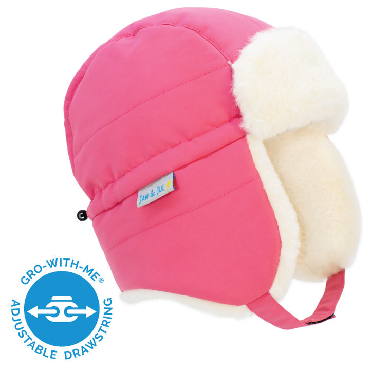 Jan &amp; Jul Toasty-Dry Trapper Winter Hat - Watermelon Pink