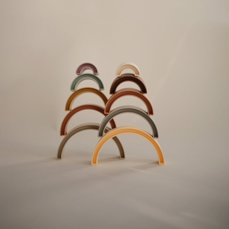 Mushie Rainbow Stacker Toy