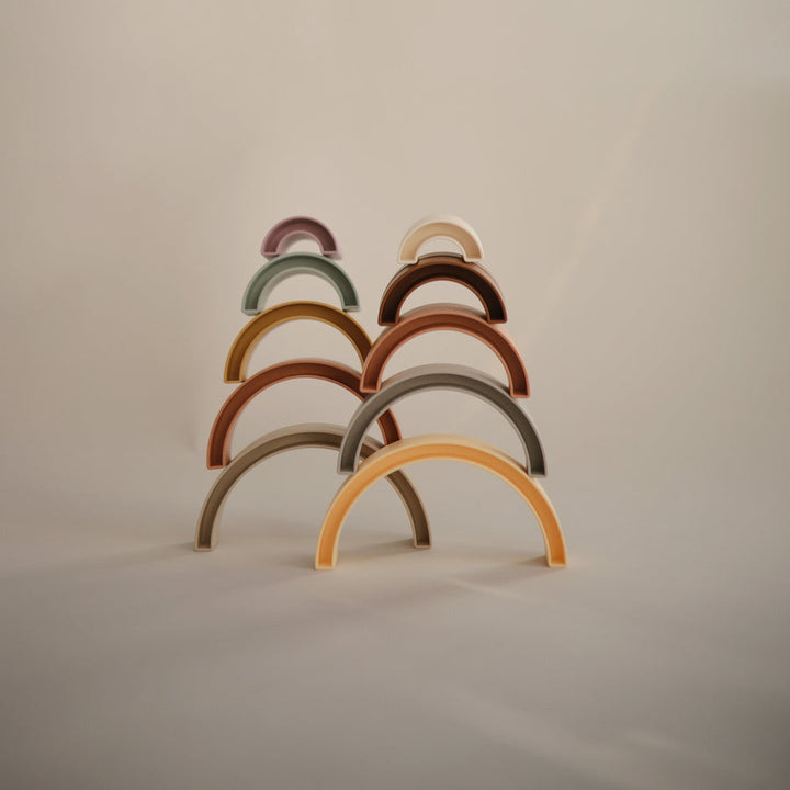 Mushie Rainbow Stacker Toy