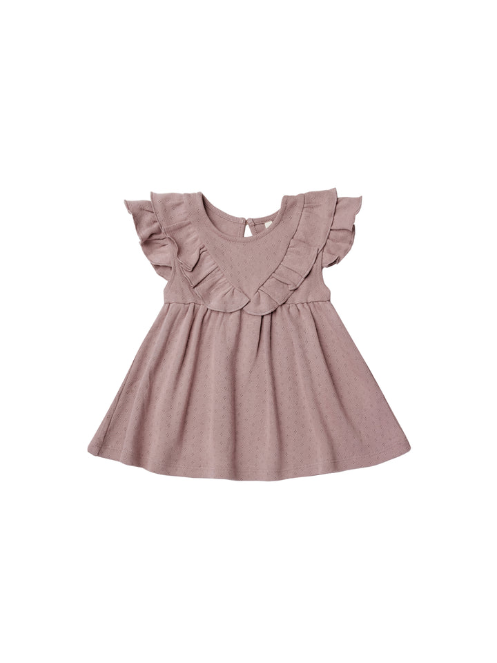 Quincy Mae Sleeveless Ruffle V Dress Set - Lilac