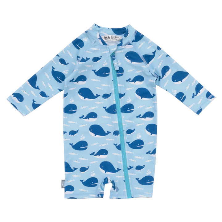 Jan &amp; Jul Sun &amp; Splash UV Jumpsuit - Blue Whale