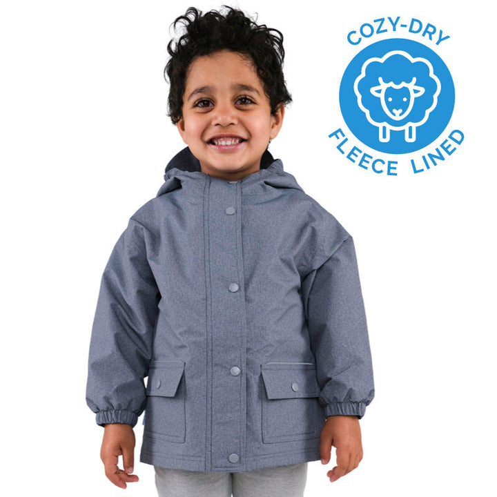Jan &amp; Jul Cozy-Dry Rain Jacket - Heather Grey