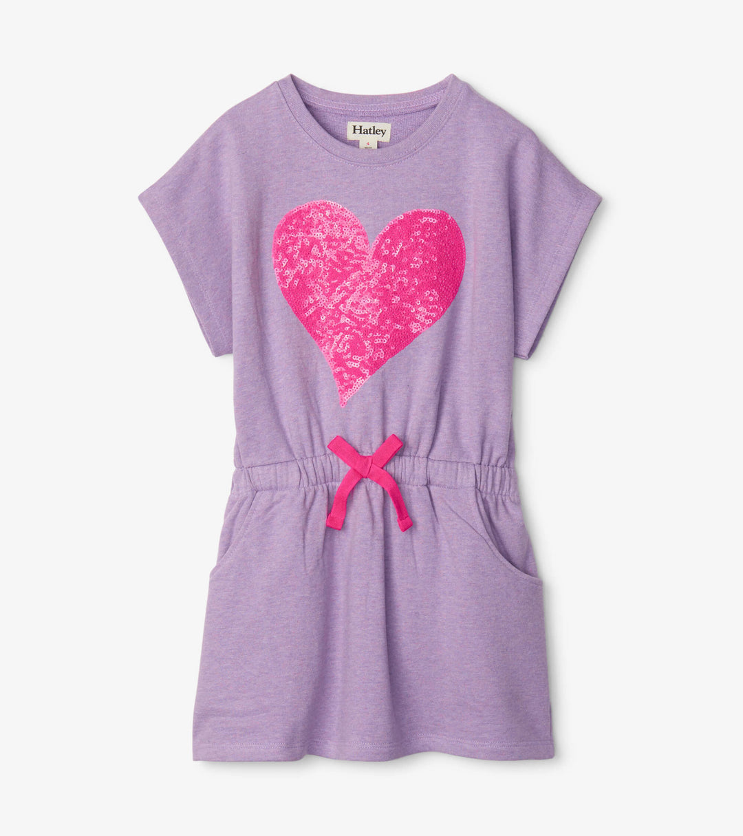 Hatley Pull-On Dress - Amethyst Heart