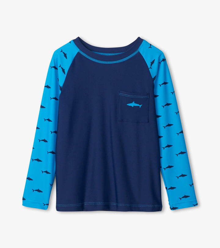 Hatley Long Sleeve Rashguard - Silhouette Sharks