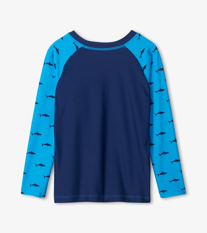 Hatley Long Sleeve Rashguard - Silhouette Sharks